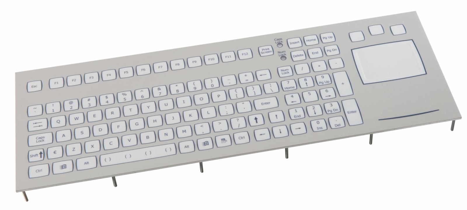 Keyboard+touchpad, desk top, food, USB