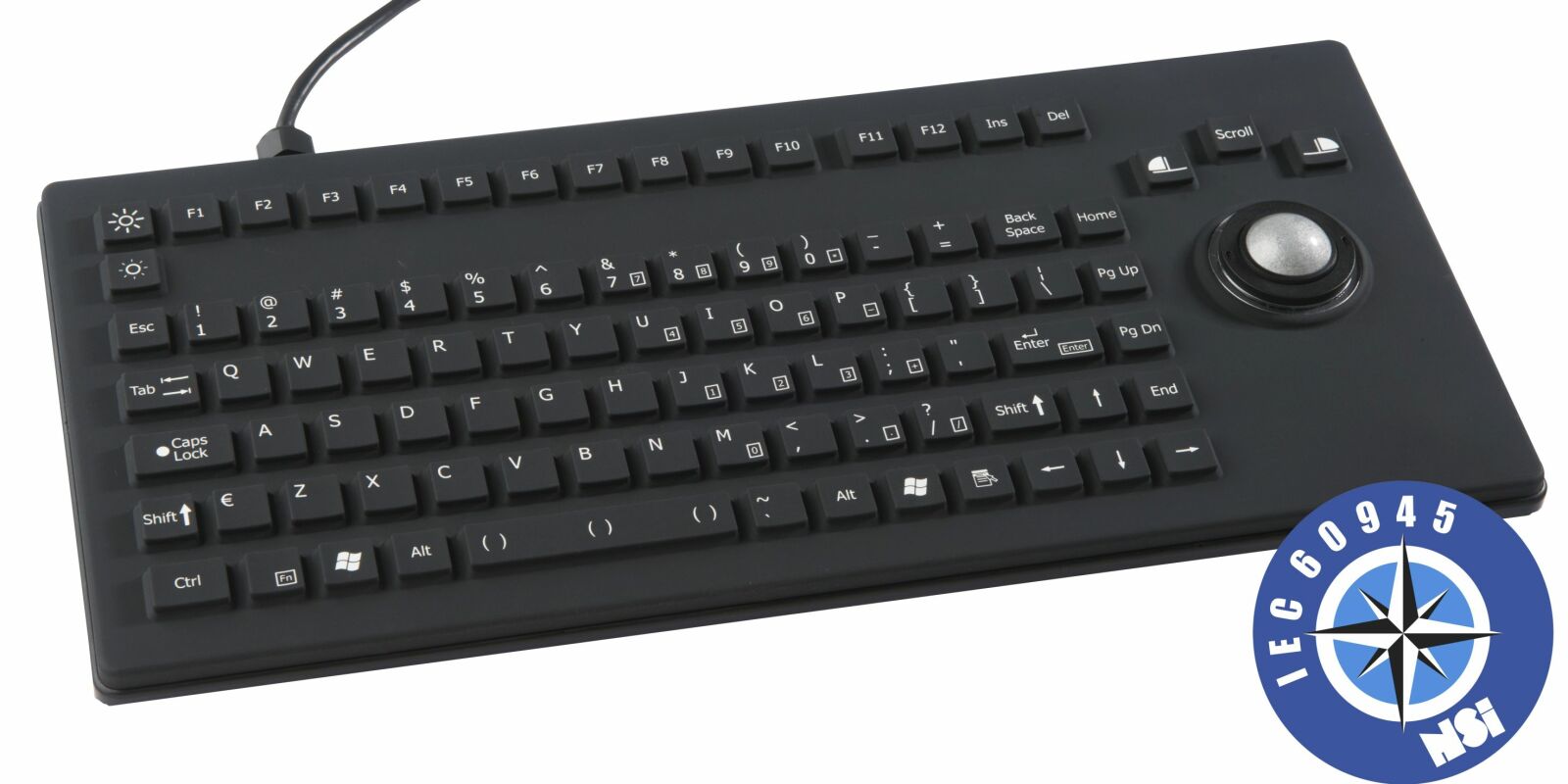 Keyboard, panel mount, marine, USB