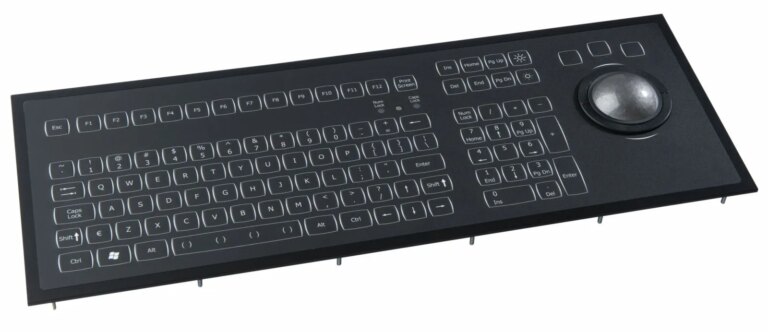 Keyboard, panel mount, backlit, marine, USB