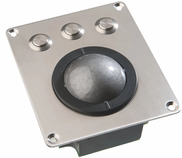 Trackball, panel mount, marine, USB & PS2