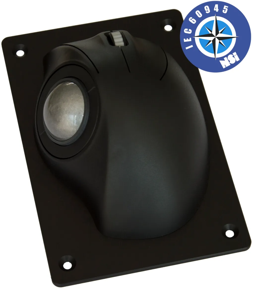 Trackball, panel mount, marine, USB & PS2