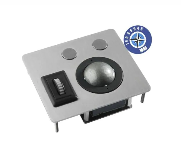 Trackball, panel mount, marine, USB & PS2