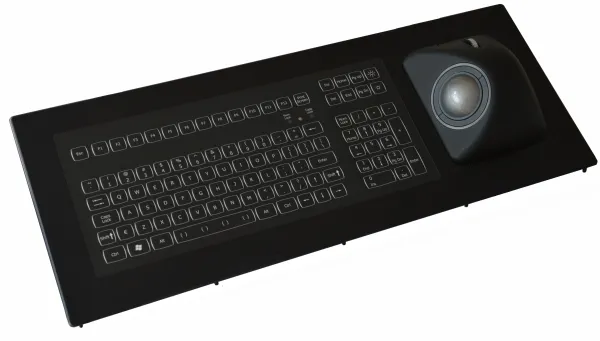 Keyboard+trackball, desk top, backlit, marine, USB