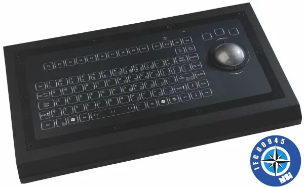Keyboard, panel mount, backlit, PS2