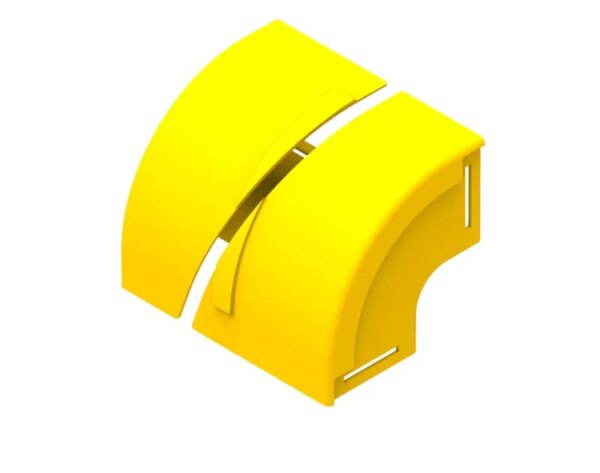 Elbow Assembly External Slot Down 90° 220mm Duct