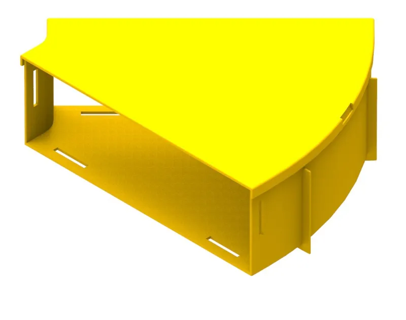 300mm Elbow 45° Horiz. Duct & Lid Assy