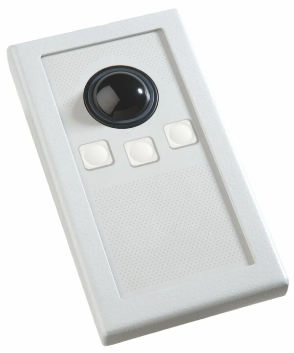 Industrial trackball unit, 38 mm black ball, desk top mounting, IP65, USB