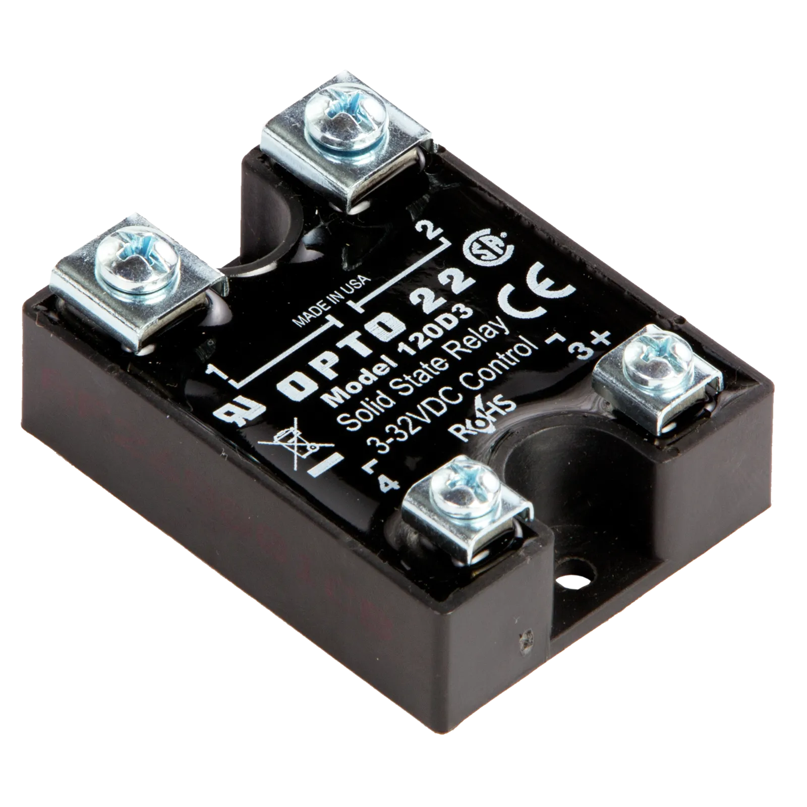 120 VAC, 3 Amp, DC Control Solid State Relay (SSR)