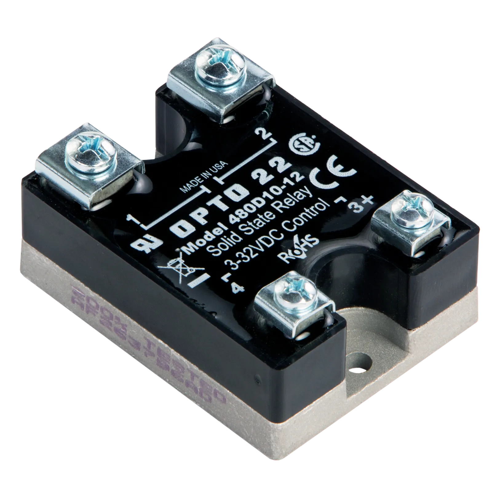 480 VAC, 10 Amp, DC Control Solid State Relay (SSR), Transient Proof