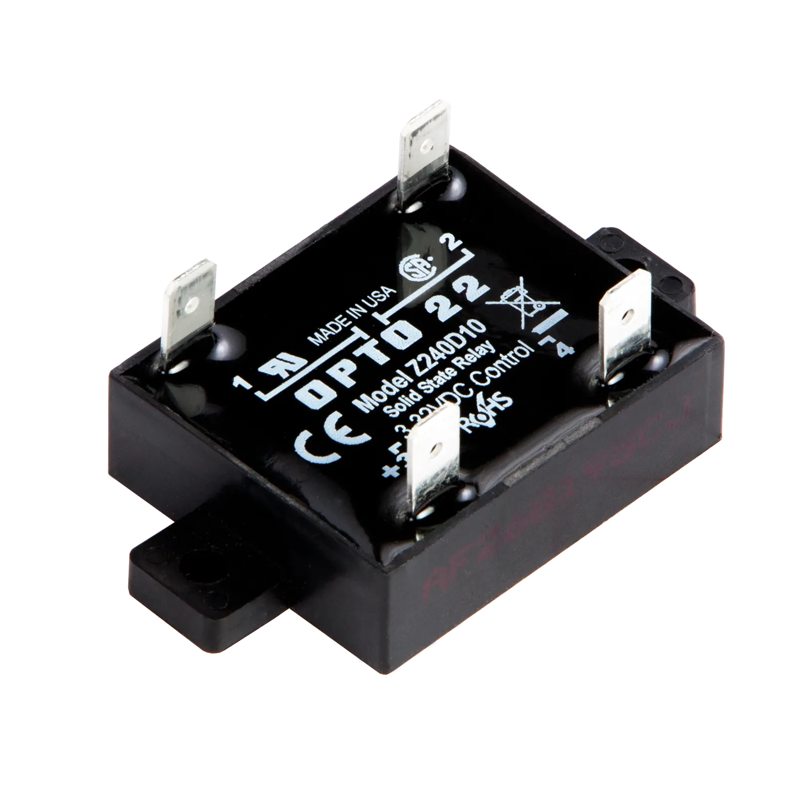 Z Model, 240 VAC, 10 Amp, DC Control Solid State Relay (SSR