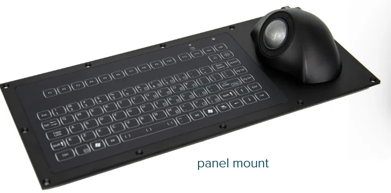 Keyboard, Trackball, us-qwerty, panel mount, USB