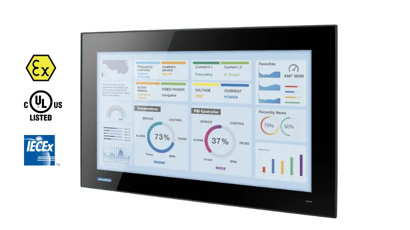 18.5" FHD TFT LED LCD Touch Panel Computer with 13th Gen Intel® Core™ Processors and ATEX Explosion-Protected certification